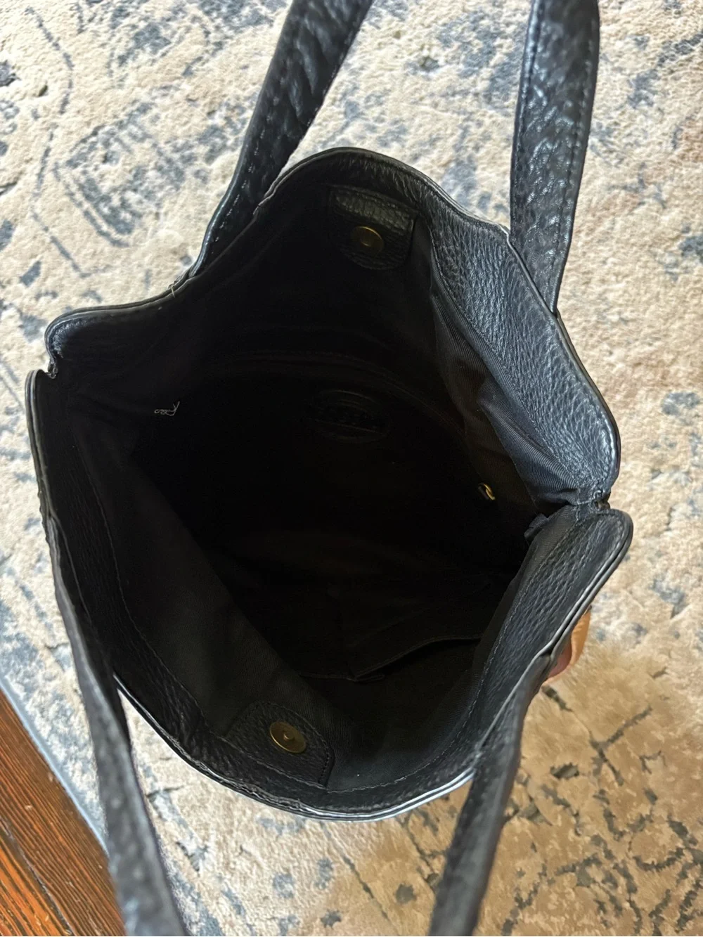 Fossil Two-Tone Brown, Tan & Black Leather Crossbody Bag